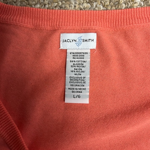 Jaclyn Smith ribbon tie open front cardigan - Picture 3 of 6